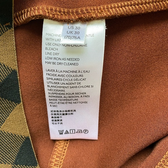 Anthropologie faux suede leggings EUC Size Euro 30 caramel brown colour - Picture 11 of 11